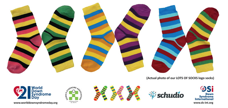 world down syndrome day socks banner