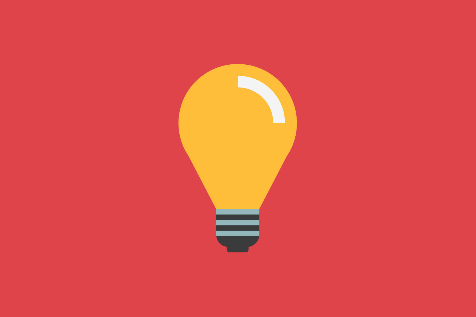 light bulb with red background