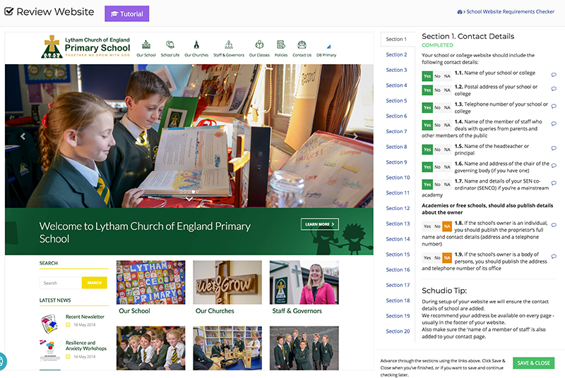 School Website Audit 2018 - Screenshot