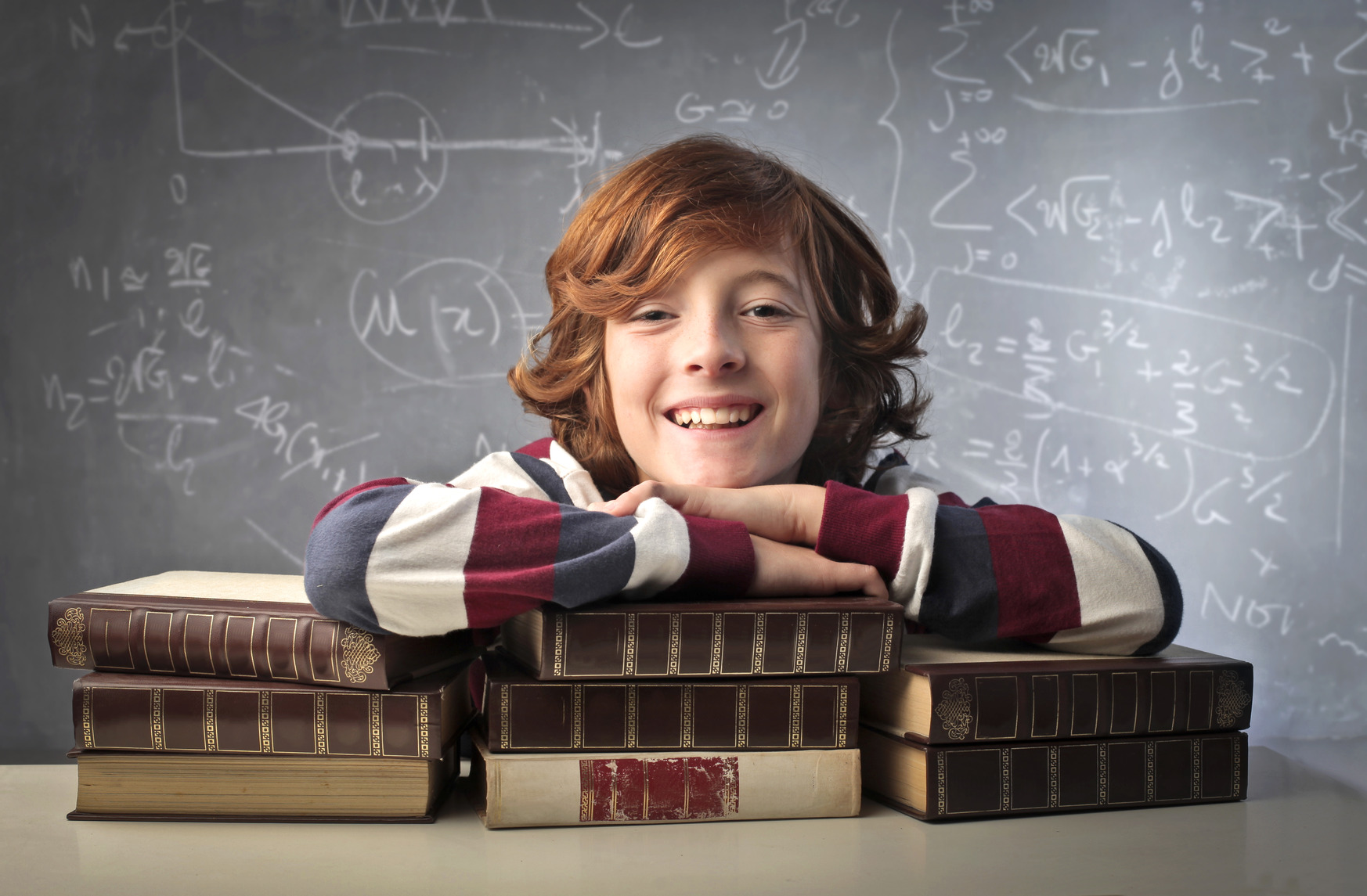 school boy smiling