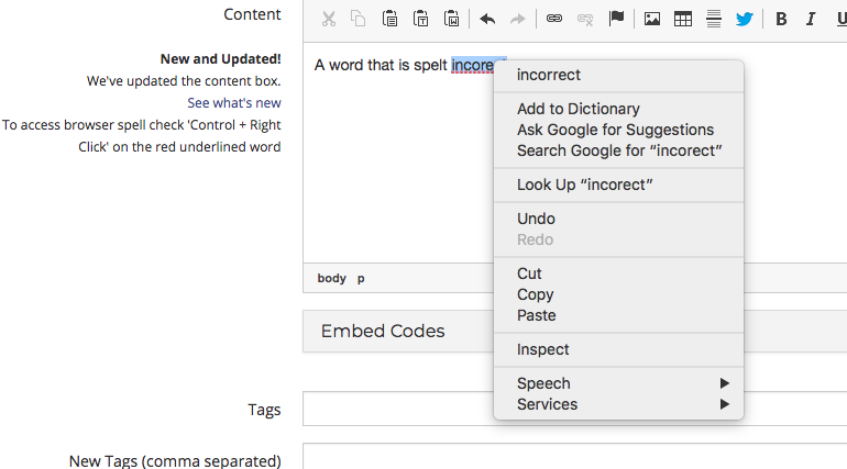 Spell checker