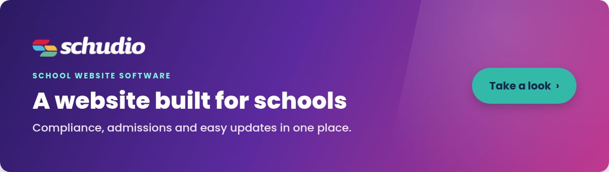 Explore Schudio school website software