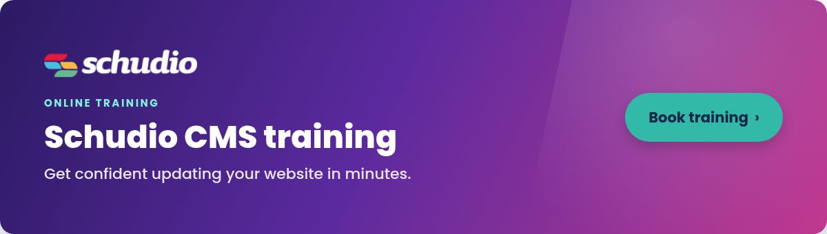 Book Schudio CMS training