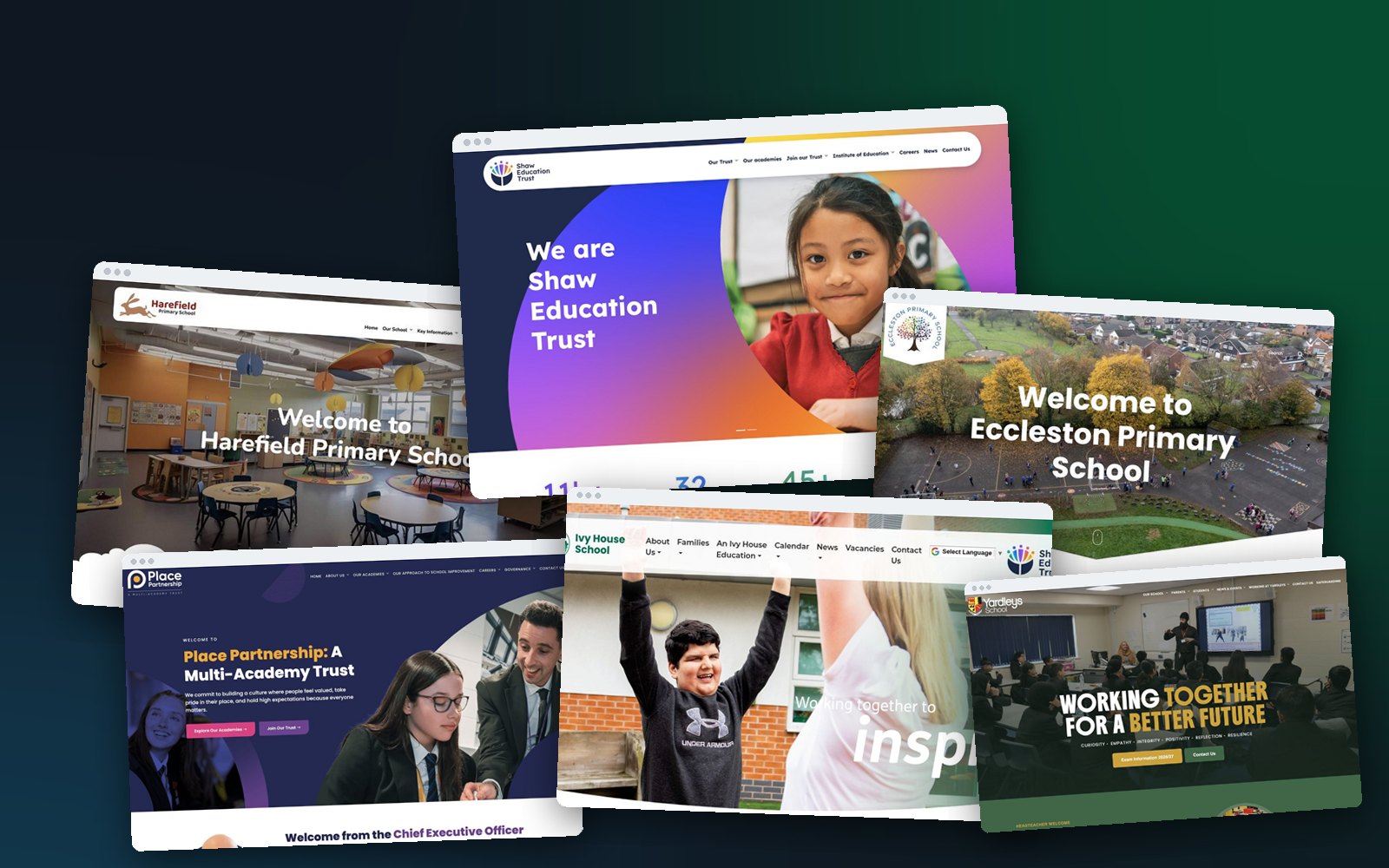 Best school websites examples Six school and trust website homepages designed by Schudio, including Shaw Education Trust, Eccleston Primary School and Place Partnership